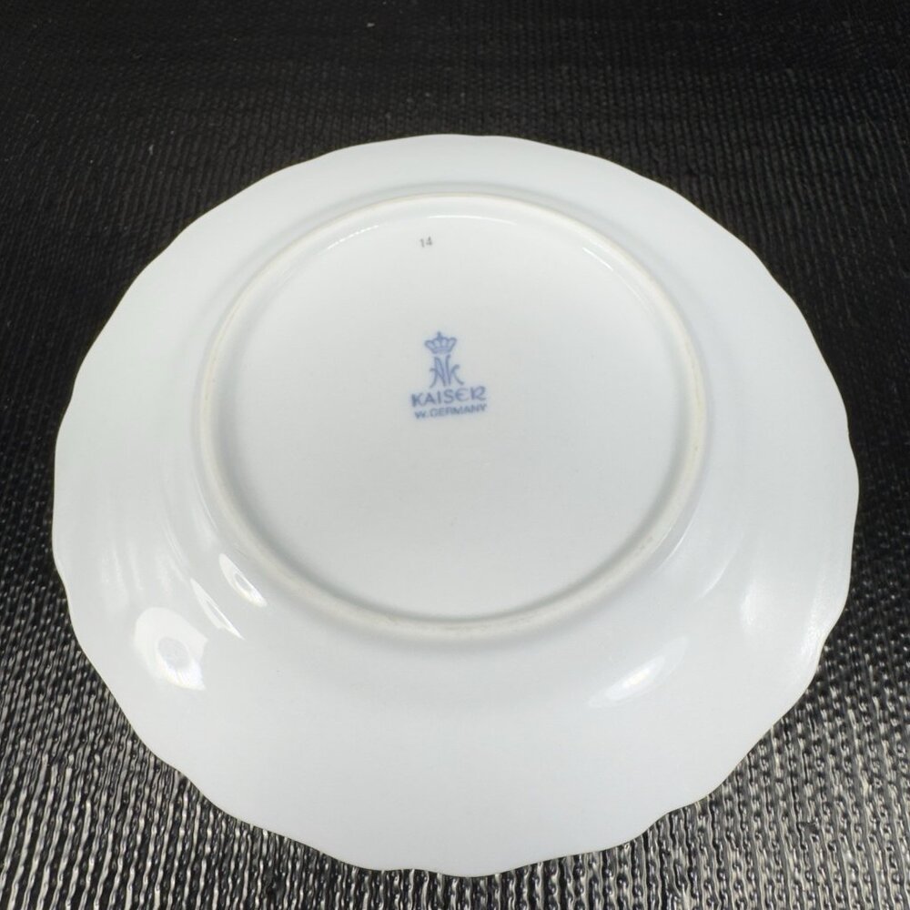 AK Kaiser Germany Porcelain Dish Plate 6inch Plates Dishes Yellow Flowers Set‎ 4 - Picture 8 of 12